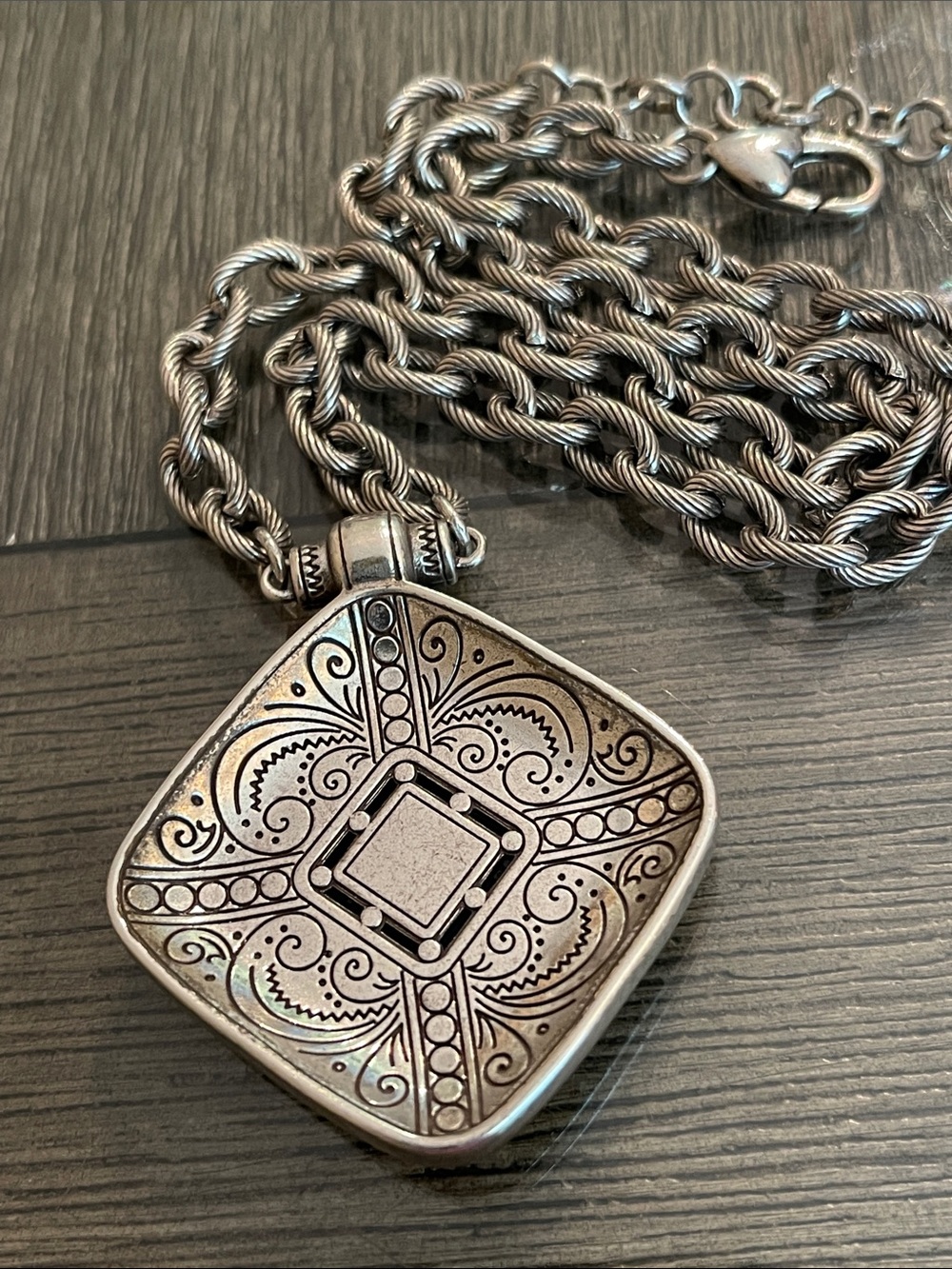 Brighton Primrose Pendant Necklace Silver-Turquoise - Picture 3 of 16